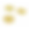 Ae113739 lot de 6 estampes pendentif filigrane mandala 15 par 17mm cuivre coloris doré