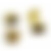 H1119524 pax de 10 coupelles caps embouts picots ethnique 12 par 6 mm métal coloris or antique