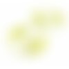 Ae115405 lot de 4 estampes pendentif filigrane fleur de lotus dans cercle 27 mm cuivre coloris jaune