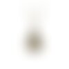 Ps11145720 pax 1 sautoir de 80cm pendentif cage bola de grossesse goutte 20 mm cuivre couleur bronze