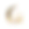 Ps11656084 pax 4 pendentifs breloques kawaii chat sur lune emaillé 33 mm métal doré