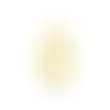 Ps11651316 pax 5 pendentifs médaillon ovale feuille style emaillé 21 par 14 mm metal couleur doré clair