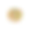 S110249251 pax 5 pendentifs breloques stardust ronde 20mm motifs triangle cuivre coloris doré