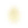 Ps11651315 pax 5 pendentifs médaillon ovale fleur style emaillé 21 par 14 mm metal couleur doré clair