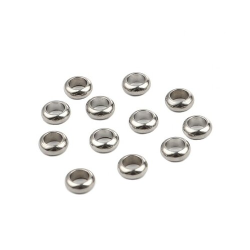 Ps11657774 pax: 20 perles intercalaire rondelle 5mm acier inoxydable
