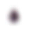 Ps110102265 pax 2 pendentifs goutte de verre violet bordeaux opaque 22 mm métal argenté