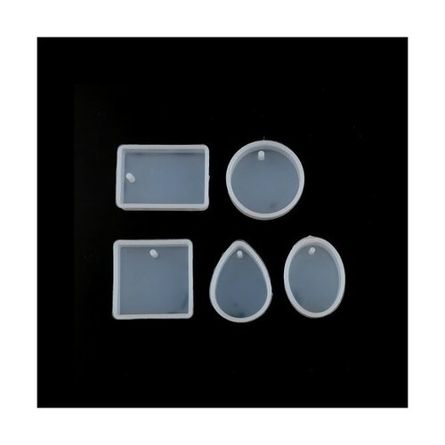 Ps110117920 pax 1 set de 5 moules en silicone pour creation fimo cernit et inclusion resine