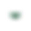 Ps110140796 pax 5 sequins médaillons résine style émaillés biface demi cercle vert foncé 18 par 8mm