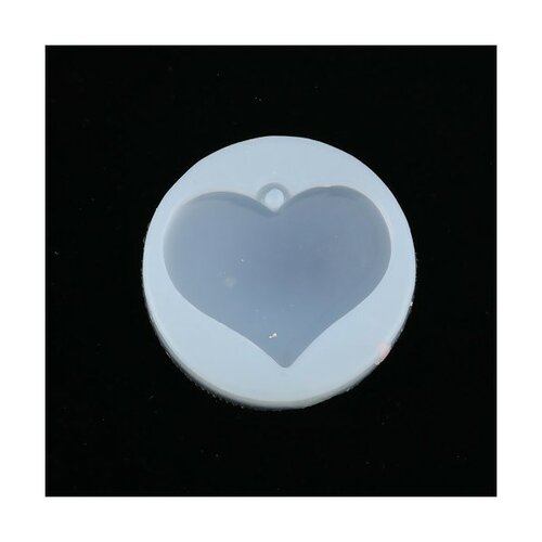 Ps110116797 pax 1 moule en silicone pendentif coeur 5 cm pour creation fimo cernit resine