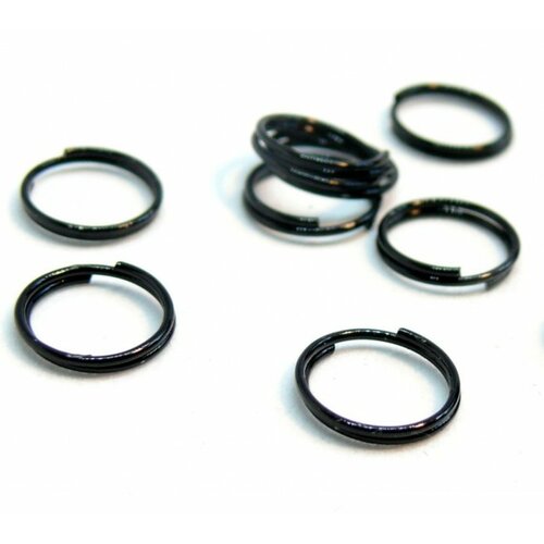 Ps110210590 pax 200 anneaux de jonction double acier inoxydable couleur noir 10 par 1,4mm