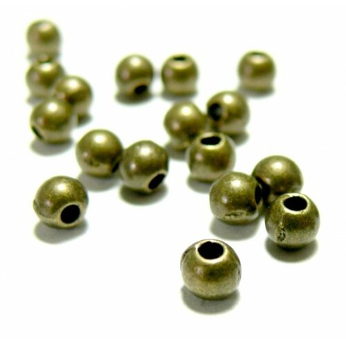 Ps1101104 pax 250 perles intercalaires 4 mm métal couleur bronze