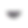 Ps110238220 pax 5 sequins médaillons résine style émaillés biface demi cercle gris 18 par 8mm
