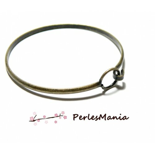Bn1130324 pax de 4 bracelets anneau rigide laiton coloris bronze 65mm