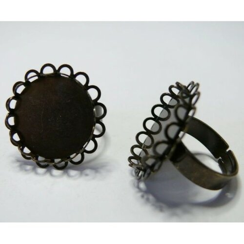 1 bague 20mm bronze double vague