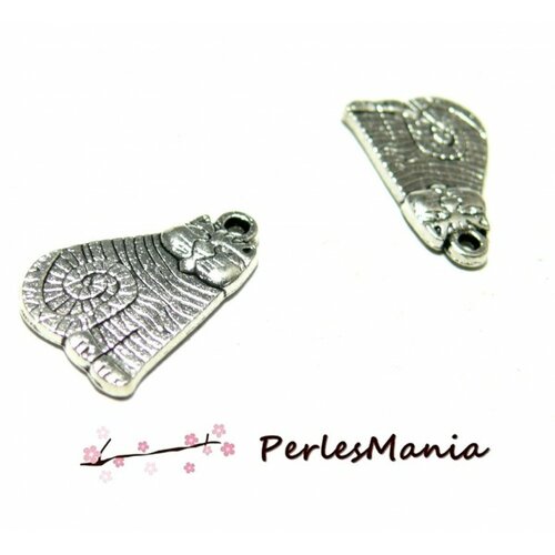 Ps1100321 pax 15 pendentifs, breloque 21mm chat pop art métal couleur argent antique