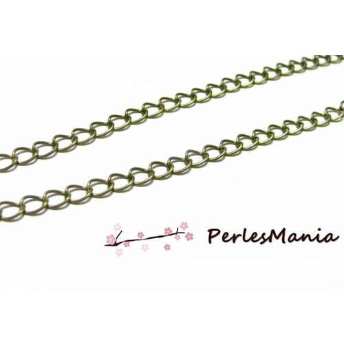 Pdk0.7 pax 5 mètres chaine maille couleur bronze 6 par 3mm