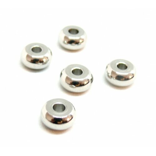 Bu200504134036 pax: 20 perles intercalaire rondelle 2.5 par 6mm acier inoxydable