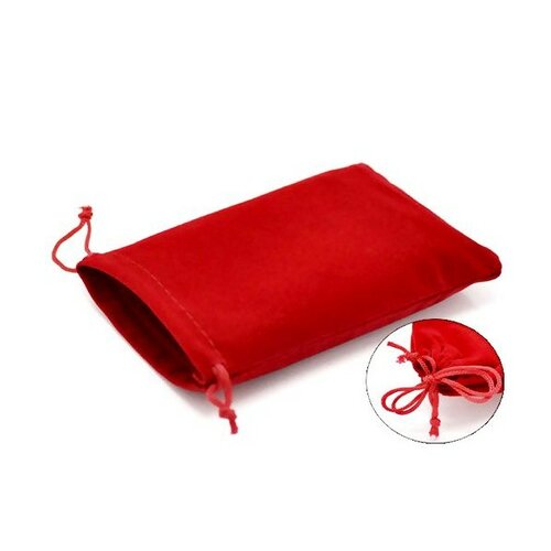 10 pochettes cadeaux velours rectangle rouge 9 par 12 cm