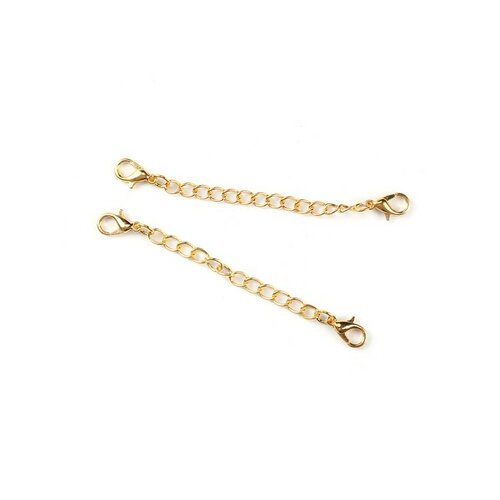 Ps110095317 pax: 5 chaines de confort 5cm, chaine d'extension avec mousquetons dore