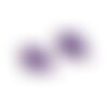 Ps11669574 pax 5 sequins émaillés pétaline, losange arrondi 18 par 12mm violet