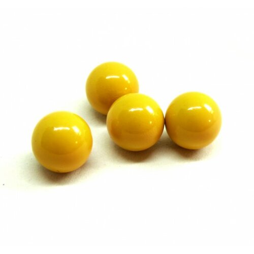 H1111204bis pax 1 perle sonore 12mm jaune canari pour création bola de grossesse
