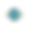 Ps11677010 pax 5 connecteurs émaillés bleu turquoise cercle et lune avec strass multicolores 16mm