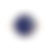 Ps11677009 pax 5 connecteurs émaillés bleu nuit cercle et lune avec strass multicolores 16mm