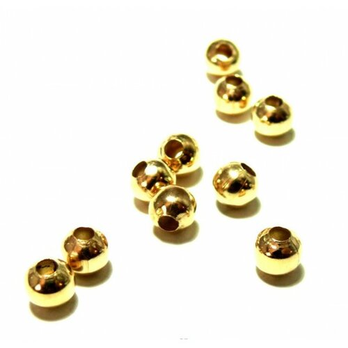 Ref 137 pax 500 perles intercalaires passants 2.4mm métal doré