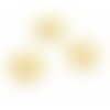 H1119037g pax 5 pendentifs breloques coeur 11mm en acier inoxydable 304 coloris doré