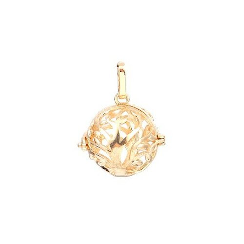 Ps110115613 pax 1 pendentif cage arbre pour perle boule bola grossesse 18mm cuivre coloris doré
