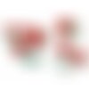Ps1109606 pax 2 pendentifs style émaillés cerise rouge 16 mm