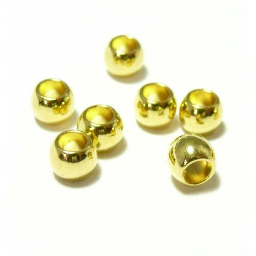 Ps110125689 pax 25 perles intercalaires 7mm trou 4mm metal couleur doré