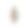 Ps110208265 pax 5 pendentifs breloque coquillage cauri blanc style emaille résine sur metal dore