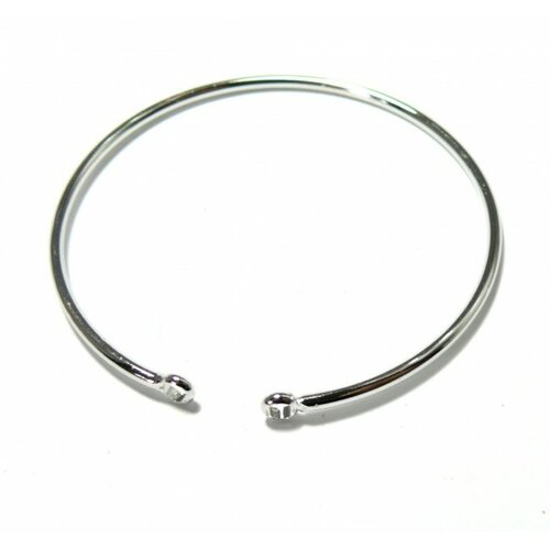 Bn1129449bis pax 2 supports bracelet jonc avec anneau 65mm laiton couleur argent platine