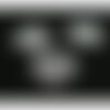 Ae1111507 lot de 4 estampes pendentif connecteur filigrane feuille monstera 18mm coloris argent vif