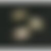 Ae005 pax 1 connecteur émaillé ovale 9 par 17mm cuivre doré emaillé blanc