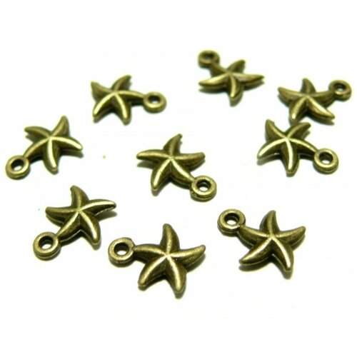 50 pendentifs ref p18983 étoiles bronze