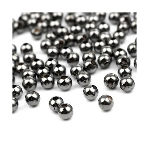 Ps110257081 pax 500 perles intercalaires bille 2 mm métal couleur gun métal
