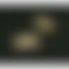 Ae009 pax 1 connecteur émaillé medaillon rectangle 10 par 17mm cuivre doré emaillé bleu ciel