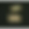 Ae009 pax 1 connecteur émaillé medaillon rectangle 10 par 17mm cuivre doré emaillé rose pale