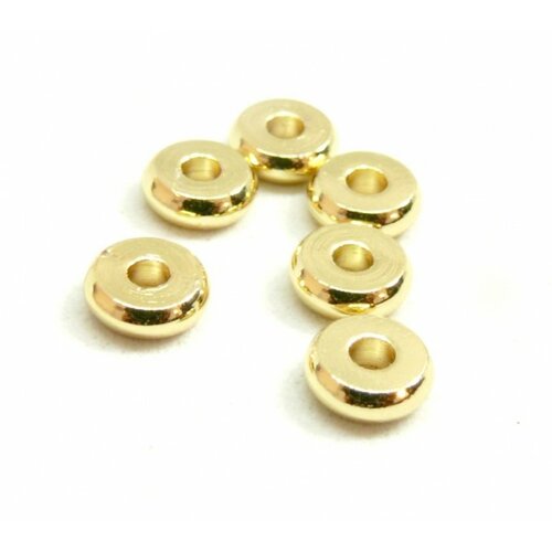 Bu160420083407 pax 20 perles intercalaires rondelles 3 par 1mm laiton couleur doré