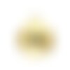 S11711860 pax 5 pendentifs forme géométrique fleur soleil 19mm métal couleur doré