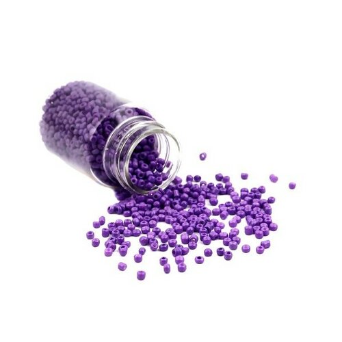 S11706481 pax 1 flacon d'environ 2000 perles de rocaille en verre violet 2mm 30gr.