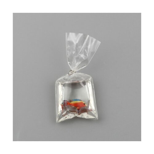 Ps11715133 pax 2 pendentifs poisson aquarium dans sachet 50mm avec attache coloris argent