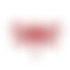 Ps110216730 pax de 5 estampes pendentifs filigrane libellule 35mm rouge