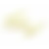 Ps11711864 pax 4 pendentifs style plume, feuille stylisée bohème 39mm métal couleur doré perle grise