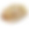 Hg6589 1 fil d'environ 64 perles 6mm agate craquelé effet givre beige caramel coloris 02