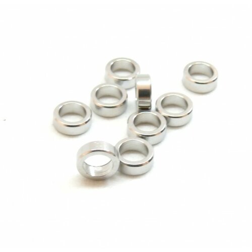 Hp23201p pax 20 perles intercalaires 6 par 2mm en acier inoxydable 304 coloris argent pour bijoux raffinés