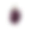 Ps11659942 pax 2 pendentifs - grappe de raisin - violet translucide - 18 par 11mm - avec attache coloris doré