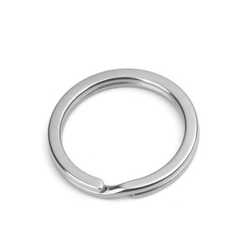 Ps11246287 pax 5 anneaux porte cles - porte clefs 28mm - acier inoxydable couleur argent platine